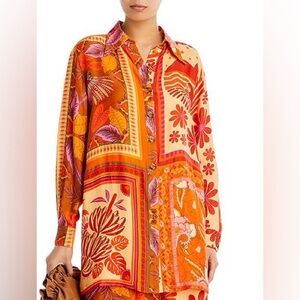 FARM Rio Forest Mixed Scarves Chemise NWT